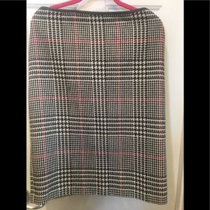 Talbots wool plaid skirt